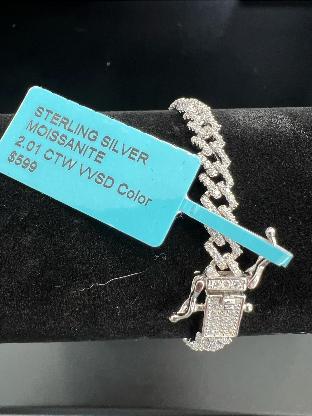 Sterling Silver Moissanite Tennis Bracelet - Clear/Silver